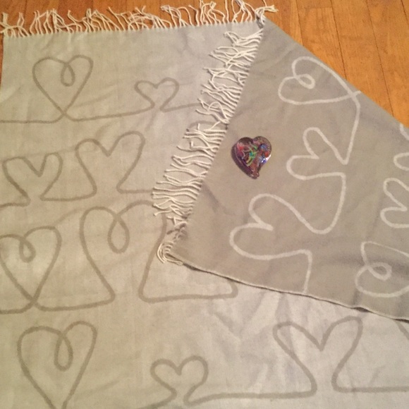 ⚜️ THROW-Abstract HEARTS REVERSIBLE COZY & SOFT EUC - Picture 4 of 16